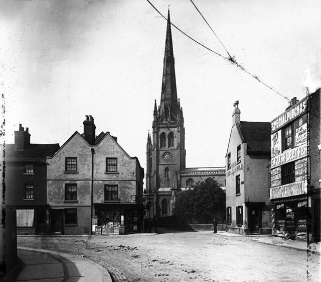 Saint Alkmund's Church, Derby - circa 1900. (Image: J. W. Jackson.)